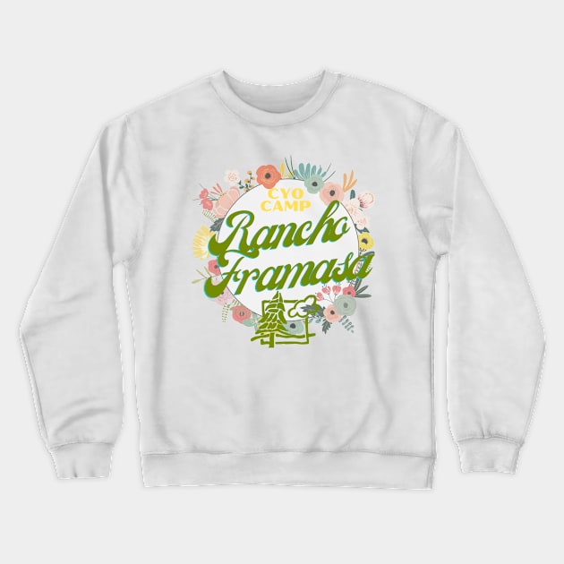 Flowery Camp Crewneck Sweatshirt by Camp Rancho Merch